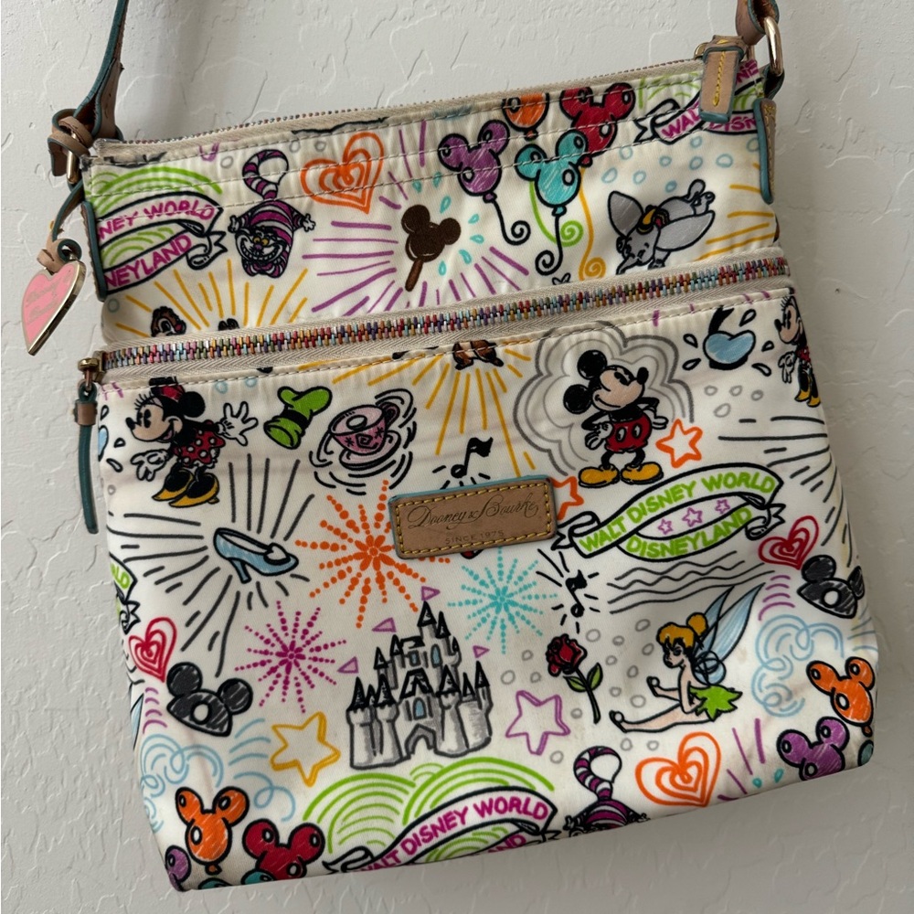 Dooney and Bourke Disney Parks White Sketch Character